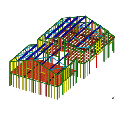 Plan d'exécution DI2CB Dessin Idée Conseil Construction Bois conception maquette 3D plan de production relevés 3D scanner calcul de structure bureau d'études à Lourdes